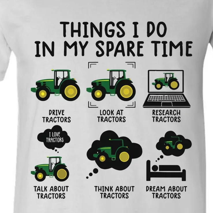 Funny Tractor Shirts Farming Shirts For Kids Farmer V-Neck T-Shirt