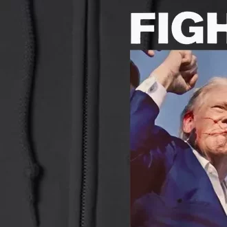 Fight! Trump Shot Trump Rally Full Zip Hoodie