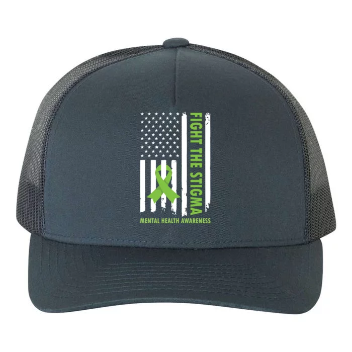 Fight The Stigma Usa Flag Tal Health Awareness Great Gift Yupoong Adult 5-Panel Trucker Hat