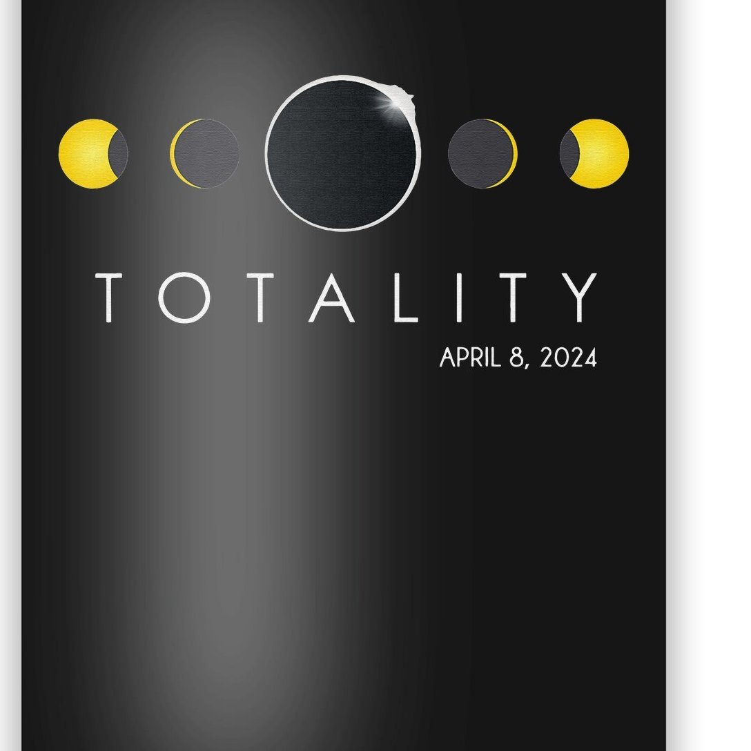 funny Total Solar Eclipse April 8 2024 Phases Poster | TeeShirtPalace