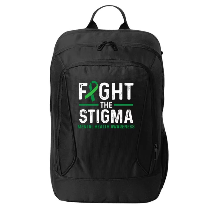 Fight The Stigma Mental Health Awareness Green Ribbon City Backpack