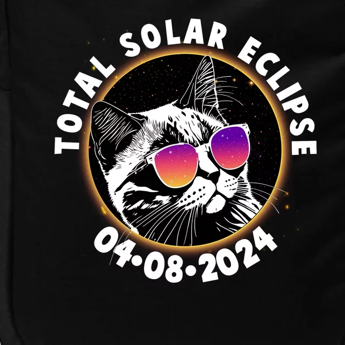 Funny Total Solar Eclipse April 8 2024 Sunglasses Cat Impact Tech Backpack