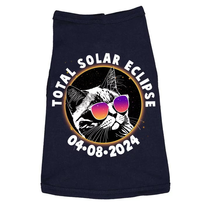 Funny Total Solar Eclipse April 8 2024 Sunglasses Cat Doggie Tank