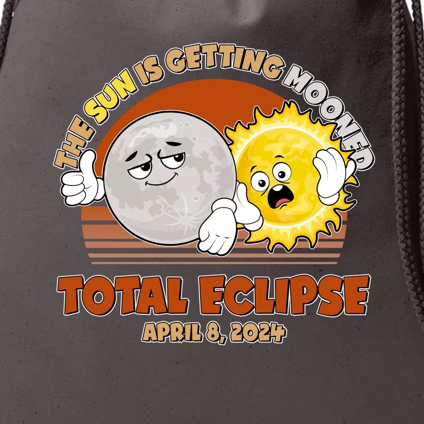 Funny Total Solar Eclipse The Sun Is Getting Mooned April 8 2024 Drawstring Bag