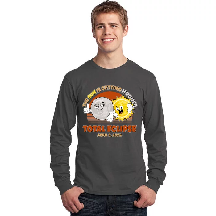 Funny Total Solar Eclipse The Sun Is Getting Mooned April 8 2024 Tall Long Sleeve T-Shirt