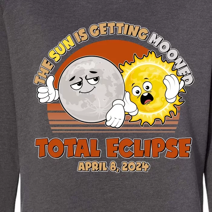 Funny Total Solar Eclipse The Sun Is Getting Mooned April 8 2024 Womens California Wash Sweatshirt