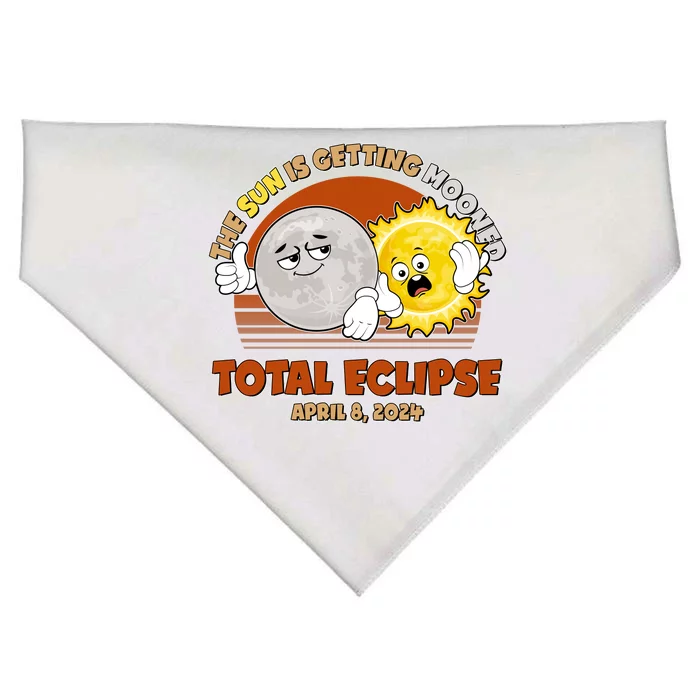 Funny Total Solar Eclipse The Sun Is Getting Mooned April 8 2024 USA-Made Doggie Bandana