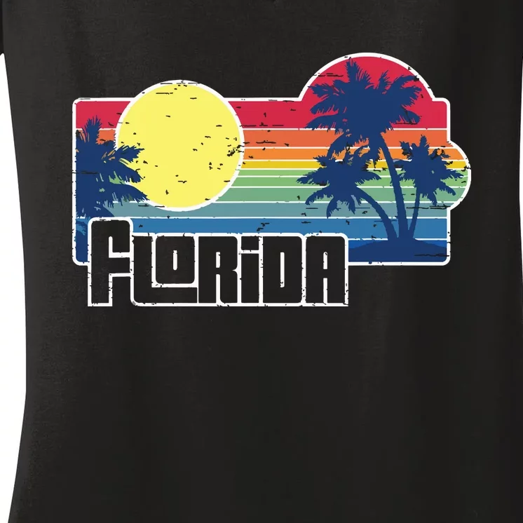 Florida The Sunshine State Florida Vacation Women's V-Neck T-Shirt