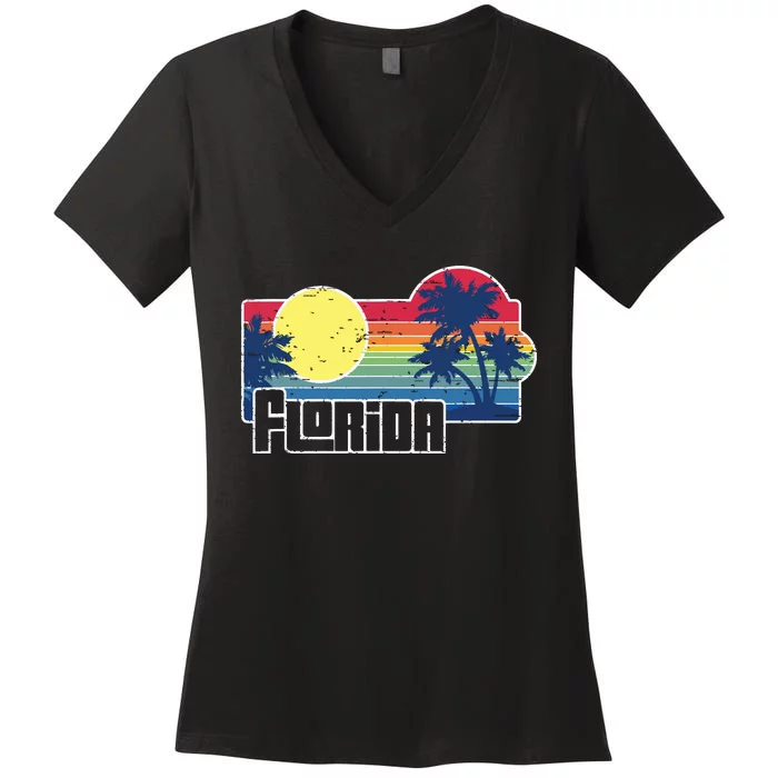 Florida The Sunshine State Florida Vacation Women's V-Neck T-Shirt