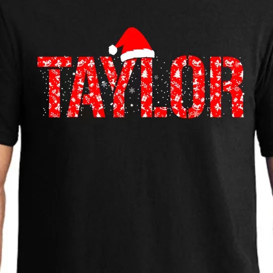 Funny Taylor Santa First Name Christmas Taylor Pajama Set