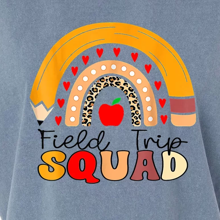 Field Trip Squad Rainbow Leopard Last Day Of School Teacher Garment-Dyed Women's Muscle Tee