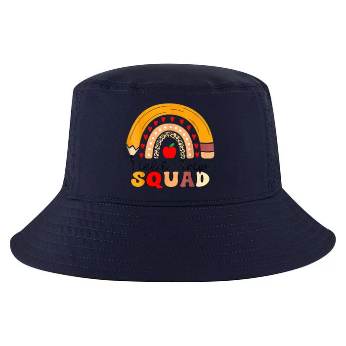 Field Trip Squad Rainbow Leopard Last Day Of School Teacher Cool Comfort Performance Bucket Hat