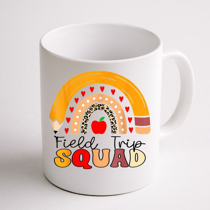 Field Trip Squad Rainbow Leopard Last Day Of School Teacher Front & Back Coffee Mug