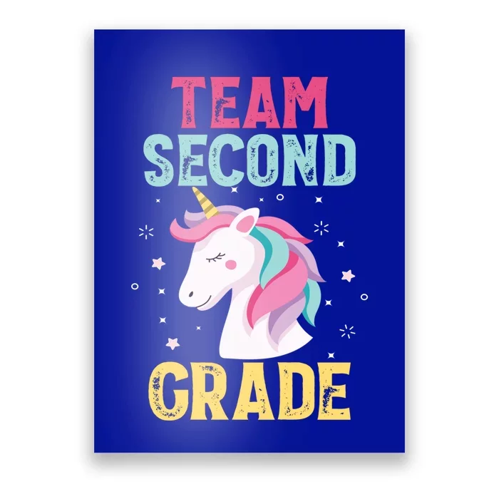 Funny Team Second Grade Unicorn Gift School Teacher Great Gift Poster