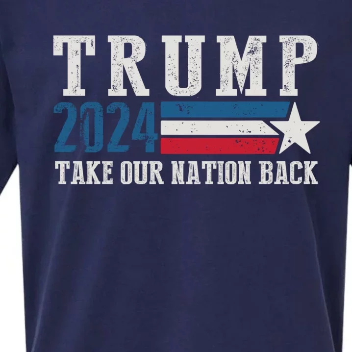 Free Trump Supporters Pro Trump 2024 Take Our Nation Back Republican Sueded Cloud Jersey T-Shirt