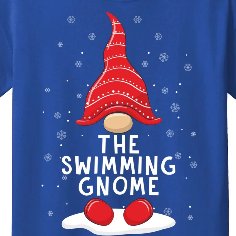 Funny The Swimming Gnome Christmas Pajamas Xmas Holiday Great Gift Kids T-Shirt