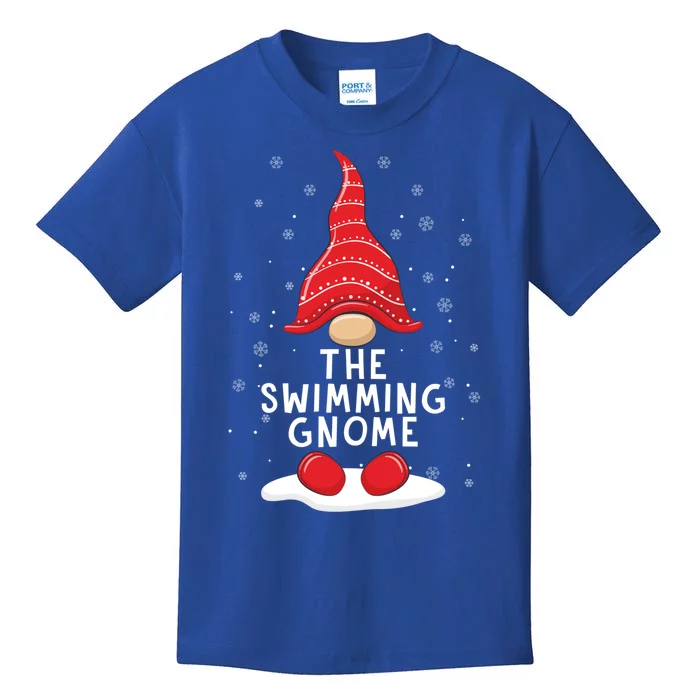 Funny The Swimming Gnome Christmas Pajamas Xmas Holiday Great Gift Kids T-Shirt