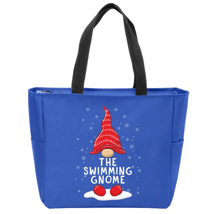 Funny The Swimming Gnome Christmas Pajamas Xmas Holiday Great Gift Zip Tote Bag