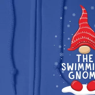 Funny The Swimming Gnome Christmas Pajamas Xmas Holiday Great Gift Full Zip Hoodie