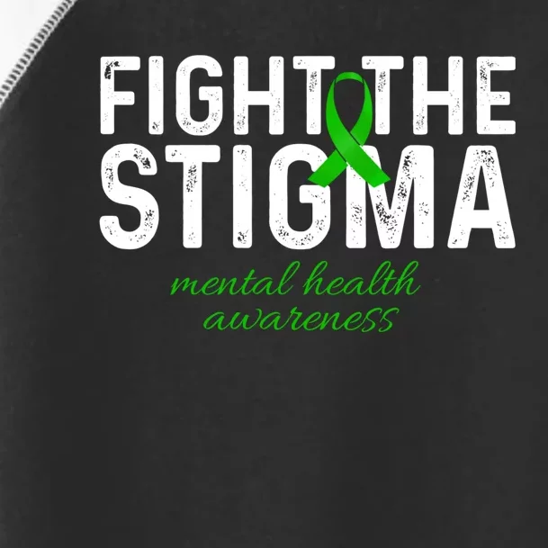 Fight The Stigma Mental Health Awareness Messy Bun Ribbon Toddler Fine Jersey T-Shirt