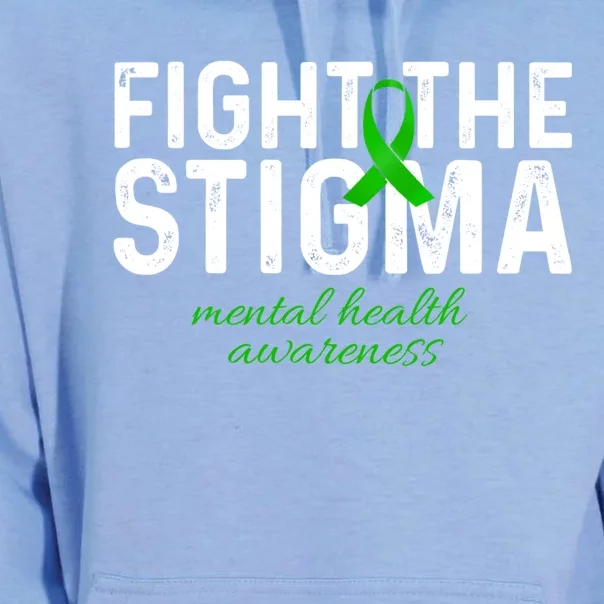 Fight The Stigma Mental Health Awareness Messy Bun Ribbon Unisex Surf Hoodie