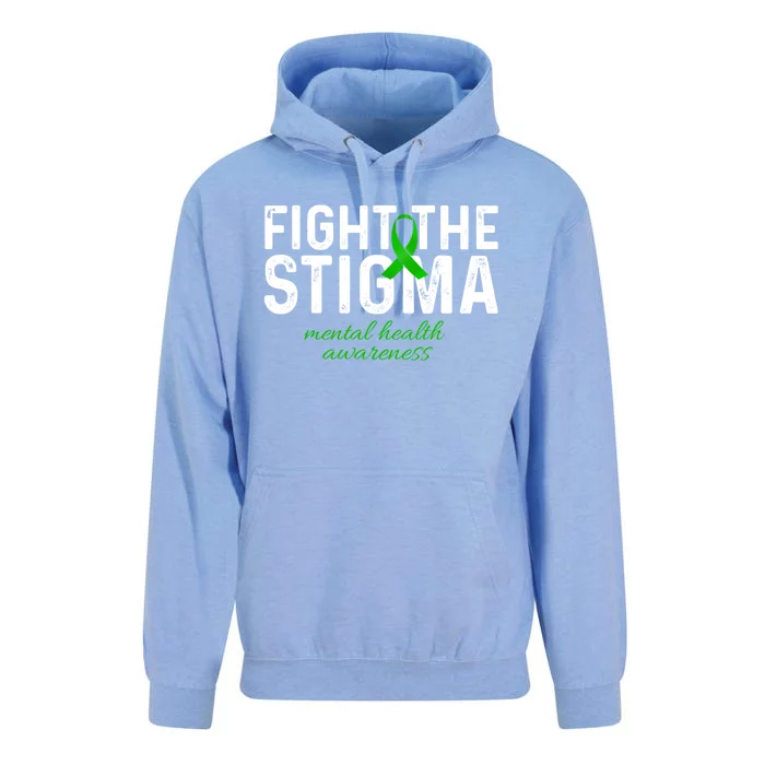 Fight The Stigma Mental Health Awareness Messy Bun Ribbon Unisex Surf Hoodie