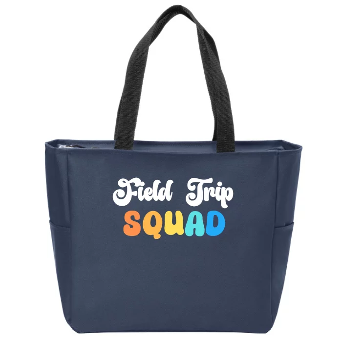 Field Trip Squad Leopard Field Day Games Kindergarten Long Sleeve Zip Tote Bag