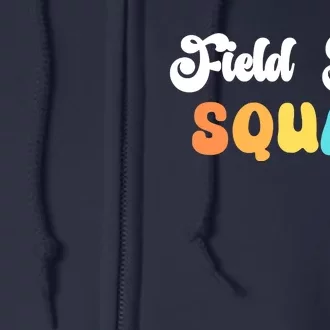 Field Trip Squad Leopard Field Day Games Kindergarten Long Sleeve Full Zip Hoodie