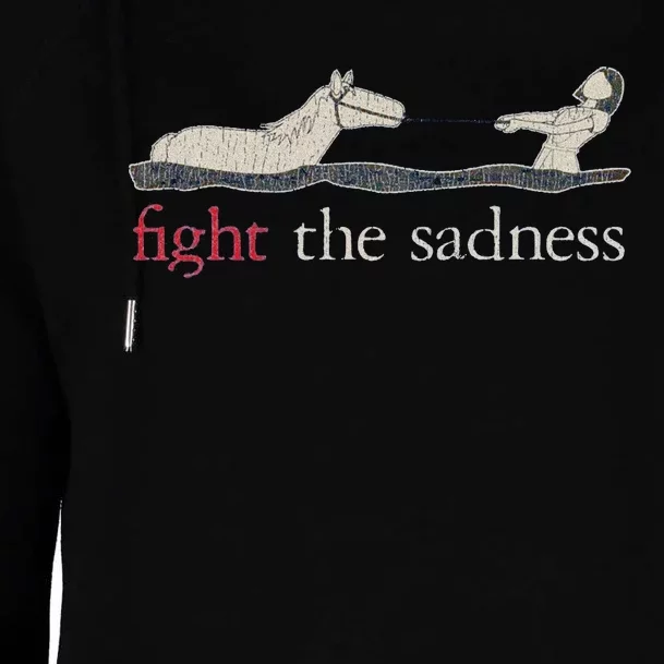 Fight The Sadness Neverending Story Womens Funnel Neck Pullover Hood