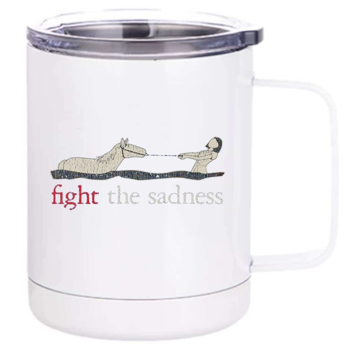 Fight The Sadness Neverending Story Front & Back 12oz Stainless Steel Tumbler Cup