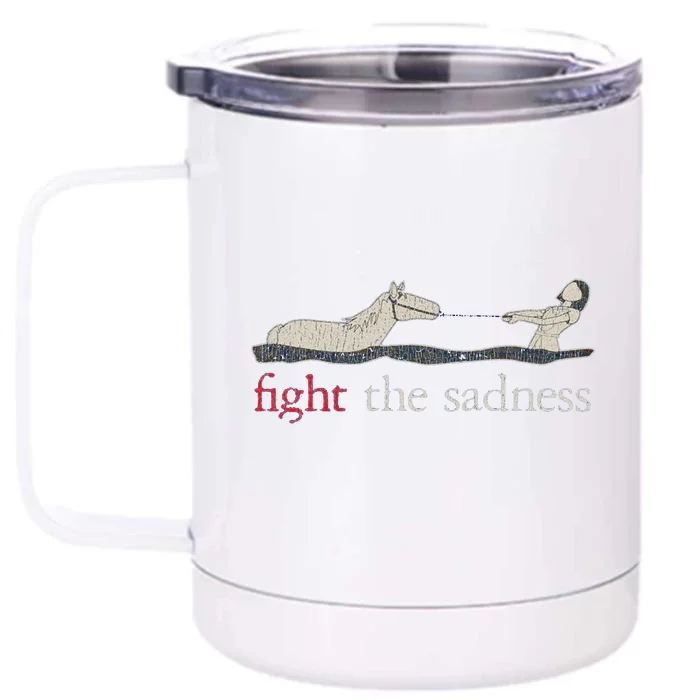 Fight The Sadness Neverending Story Front & Back 12oz Stainless Steel Tumbler Cup