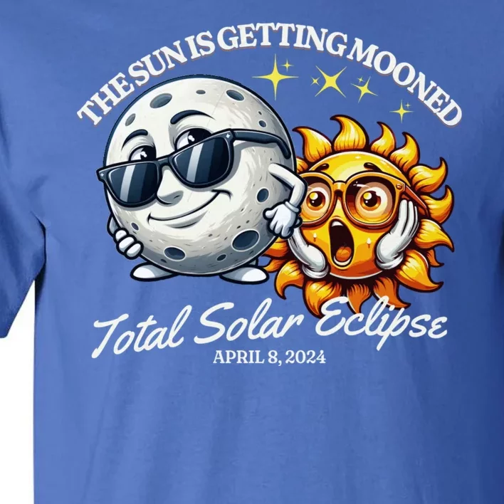 Funny The Sun Is Getting Mooned Total Solar Eclipse April 08 2024 Tall T-Shirt