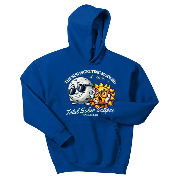 Funny The Sun Is Getting Mooned Total Solar Eclipse April 08 2024 Kids Hoodie