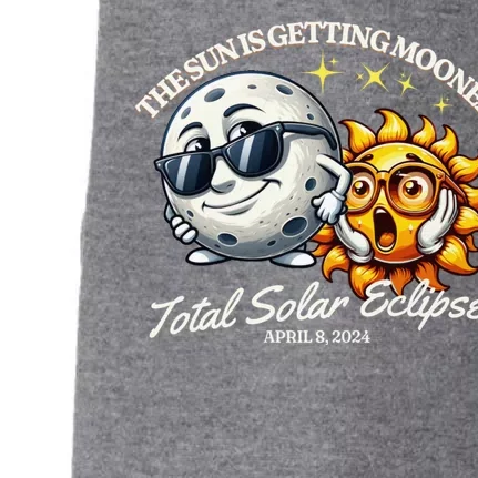 Funny The Sun Is Getting Mooned Total Solar Eclipse April 08 2024 Doggie 3-End Fleece Hoodie