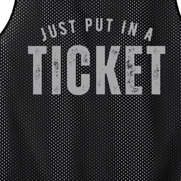 Funny Tech Support Just Put In A Ticket Mesh Reversible Basketball Jersey Tank