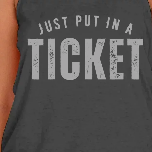 Funny Tech Support Just Put In A Ticket Women's Knotted Racerback Tank