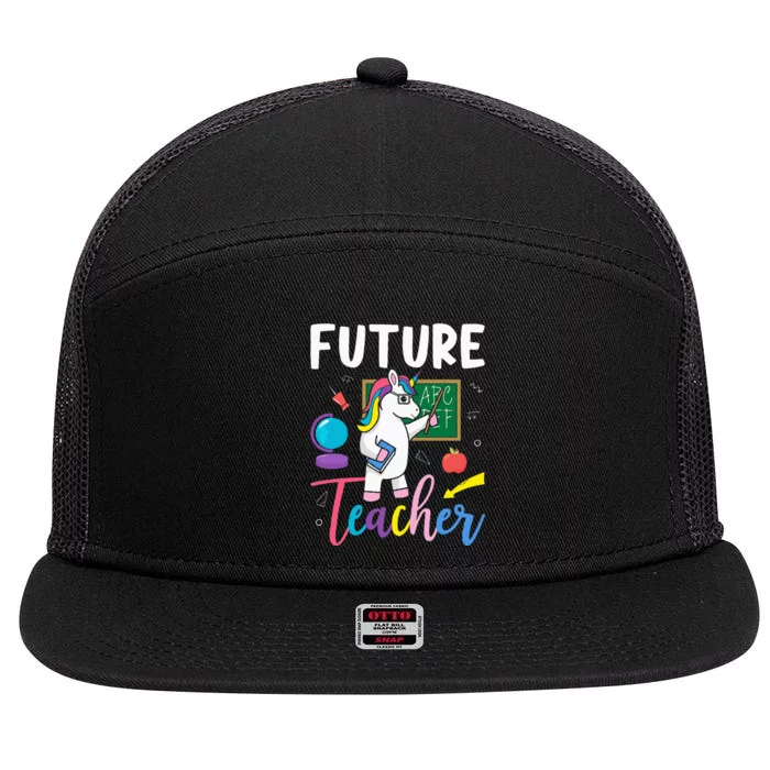 Future Teacher School Teacher Female 7 Panel Mesh Trucker Snapback Hat