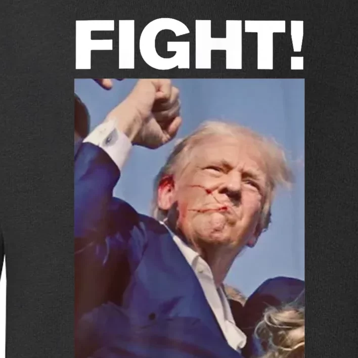 Fight! Trump Shot Trump Rally Toddler Sweatshirt