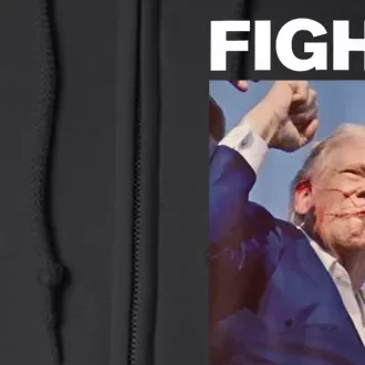 Fight! Trump Shot Trump Rally Full Zip Hoodie