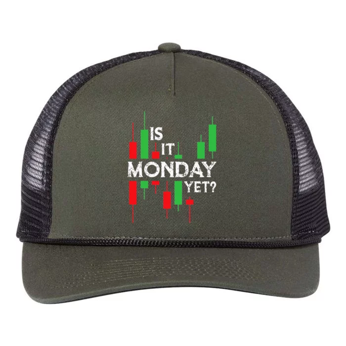 Funny Trading Stock Trader Is It Monday Yet Funny Trading Retro Rope Trucker Hat Cap