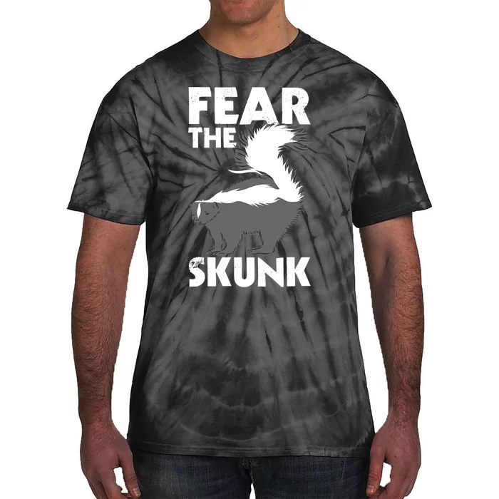 Fear The Skunk Zoologist Zookeeper Wildlife Animal Lover Tie-Dye T-Shirt