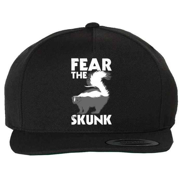 Fear The Skunk Zoologist Zookeeper Wildlife Animal Lover Wool Snapback Cap