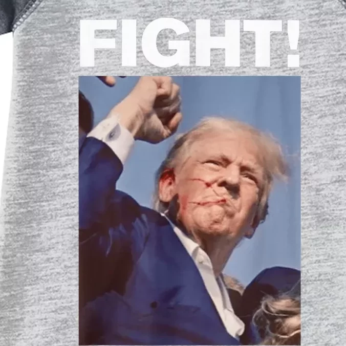 Fight! Trump Shot Trump Rally Trump 2024 Us Flag Donald Trump Election Rally Infant Baby Jersey Bodysuit