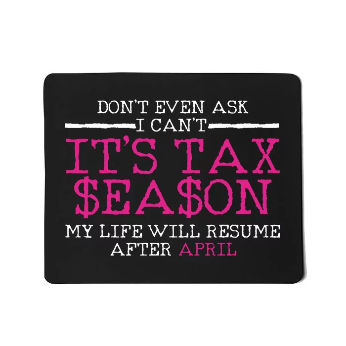 Funny Tax Season Accountant Taxation Gift Mousepad