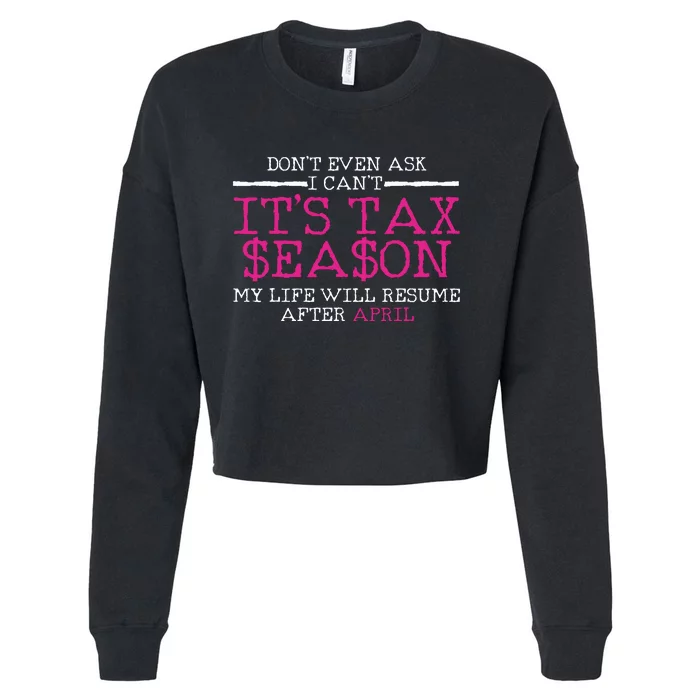 Funny Tax Season Accountant Taxation Gift Cropped Pullover Crew