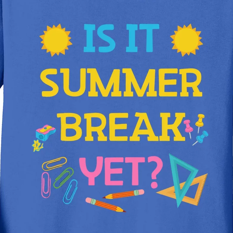 Funny Teacher Summer Break Spring Break Last Day Of School Gift Kids Long Sleeve Shirt