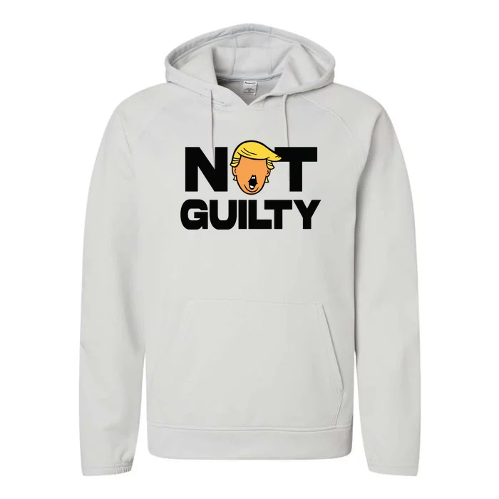 Free Trump Support Trump Trump Not Guilty Performance Fleece Hoodie