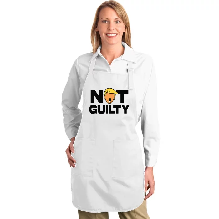 Free Trump Support Trump Trump Not Guilty Full-Length Apron With Pocket