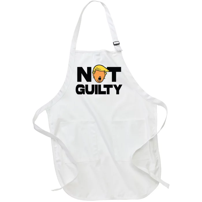 Free Trump Support Trump Trump Not Guilty Full-Length Apron With Pocket