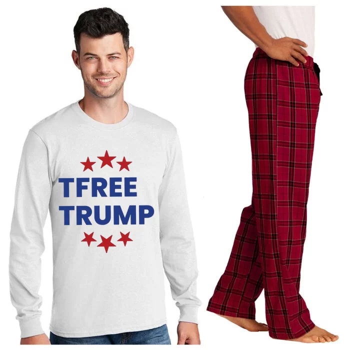 Free Trump Support Trump Trump Not Guilty Long Sleeve Pajama Set